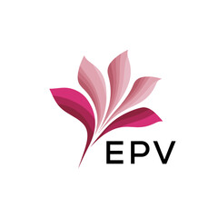 Fototapeta premium EPV Modern Floral Abstract Logo Design, EPV Later Logo, Creative Botanical Brand Identity 