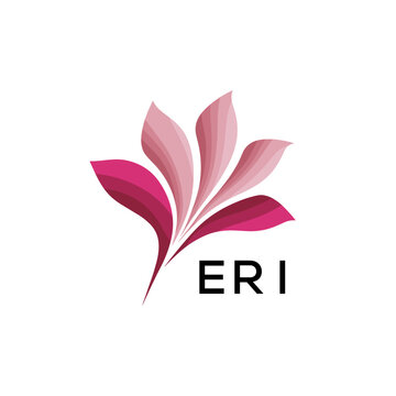 ERI Modern Floral Abstract Logo Design, ERI Later Logo, Creative Botanical Brand Identity, Minimalist Nature Inspired Logo. 
