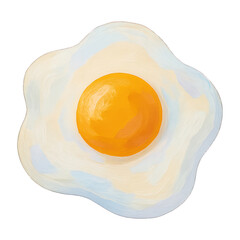 PNG Realistic fried egg illustration.