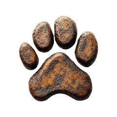 Fototapeta premium Realistic Animal Paw Print Isolated on Transparent Background