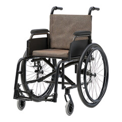 Fototapeta premium Isolated Transparent Wheelchair on a White Background