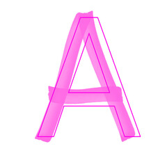 Transparant brush Font and number