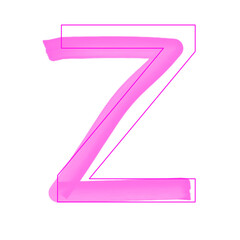 Transparant brush Font and number