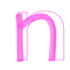 Transparant brush Font and number