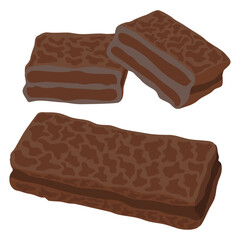 tim tam chocolate vector drawing.