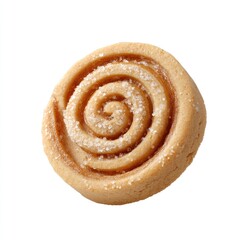 Fototapeta premium Sweet Cinnamon Roll Cookie with Swirls and Sugar Crystals on Surface for Dessert Lovers and Baking Enthusiasts