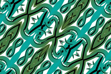 gradient line art pattern of indonesian culture traditional tenun batik ethnic dayak ornament	