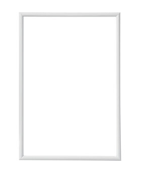 White frame presenting empty space for copy on white background