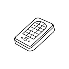 Minimalist icon of a cooling pad appliance in black outline