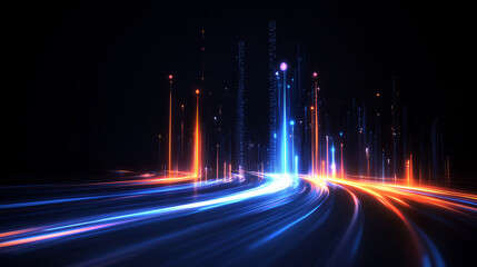 Technological light and particle background
