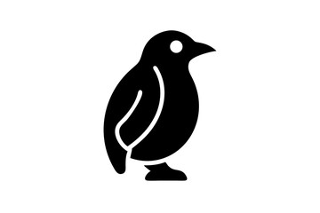 Simple Black and White Penguin Vector Pack for Stationery and Planner Stickers