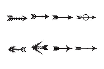 Tribal arrows direction symbols graphic