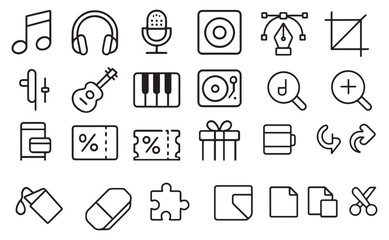 Naklejka premium Branding And Marketing Mega Icon Set, Editable Line And Minimalist business and marketing icon, Mega set of vector solid icons. Contains such icon collection as marketing, business process .