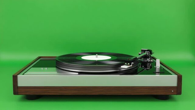 old gramophone with vinyl record