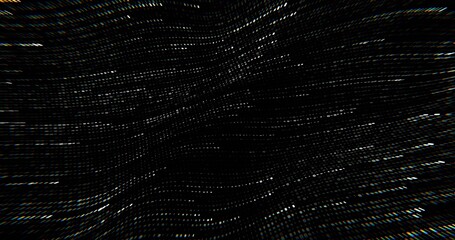 Obraz premium Abstract Technology Background with Flowing Light Trails and Digital Pixels