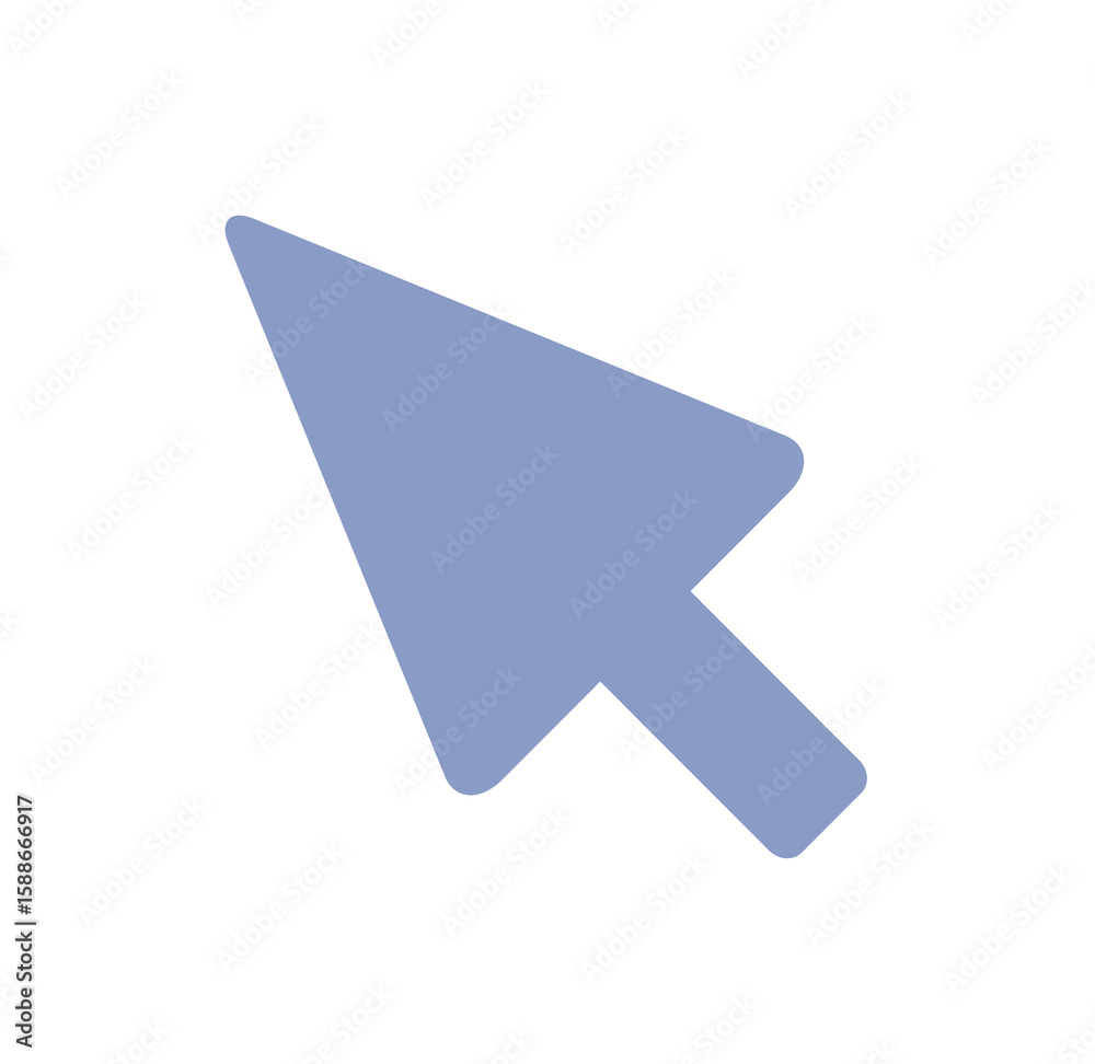 Fototapete modern blue cursor icon: simple, clean, and minimalist design for website and app interface.