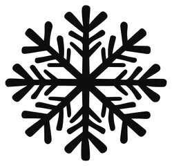 PNG Snow flake icon shape snowflake black white.