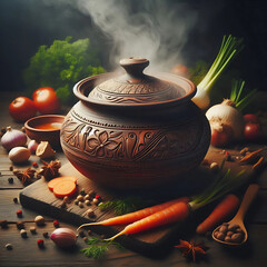 **Clay Soup Pot**: Pots for boiling and cooking soups over low heat.  