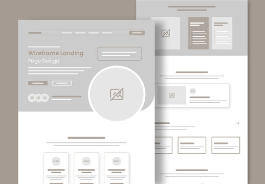 Business Project Landing Page Wireframe Design
