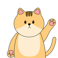 고양이 상반신 라인드로잉(cat line drawing illustration)