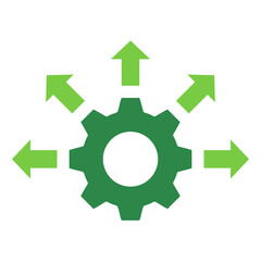 Decision Making Icon Vector Illustration Green Version