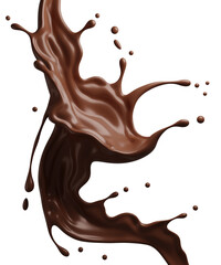 Chocolate Splash 3D Rendering