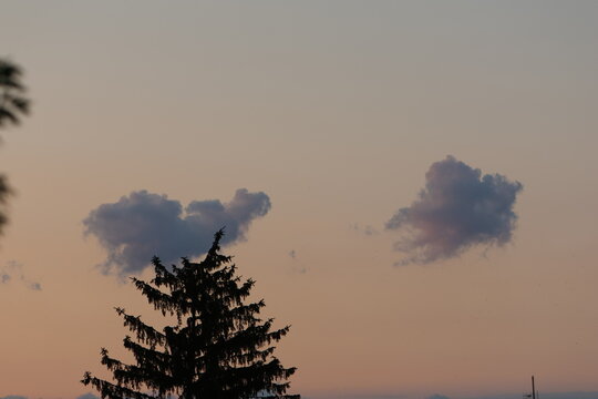 Chmura goni chmurę na niebie