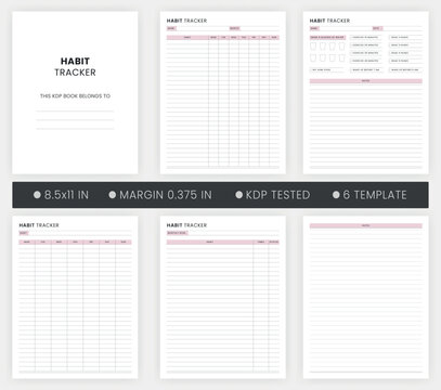 Habit Tracker Template Printable File