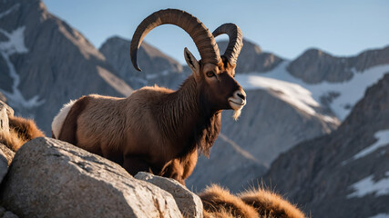 Majestic Ibex Standing Proudly On Rocky Terrain
