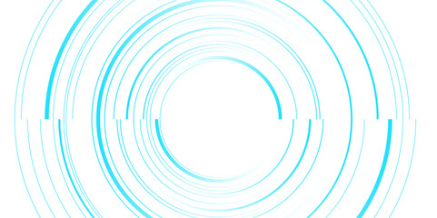 blue minimal circular abstract dynamic lines isolated on white background. Future technology banner concept. vector illustration. Abstract Computer technology background. network visual connection.	