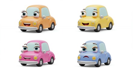 Fototapeta premium Colorful toy cars for kids