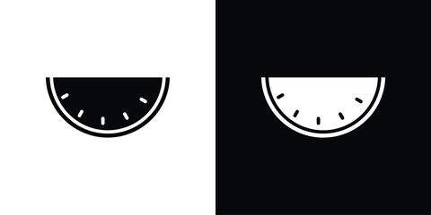 Watermelon slice icon black flat pictogram. For graphic and web design.