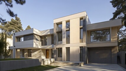 Stylish Modern House with Attached Garage