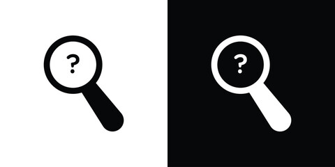 Investigation icon black flat pictogram. For graphic and web design.