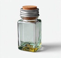 Captivating Close-Up Glass Bottle Photography in a Minimalist Studio Environment with Artistic Silhouettes