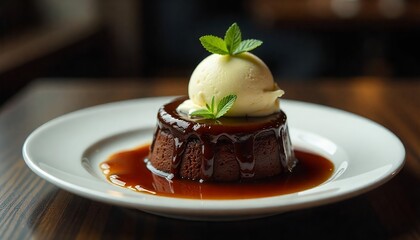 ice cream with chocolate