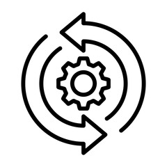 Automation Icon Vector Illustration Line Version