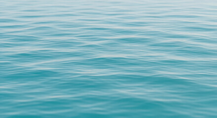 Close Up View Of Calm Ocean Surface With Gentle Ripples And Blue Hues Under Bright Daylight