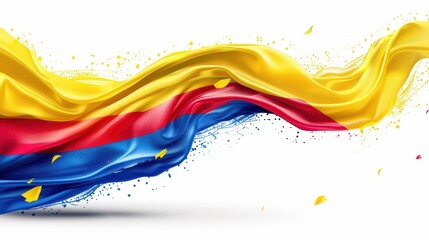 Ecuador independence day celebration concept with vibrant flag and festive elements for national holiday design
