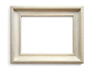 Fototapeta premium Elegant empty frame crafted from wood with a textured finish, perfect for showcasing art or treasured memories with classic style, transparent background