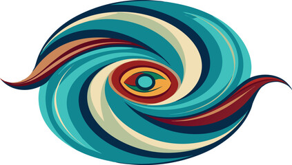 Abstract Swirl Two Face Design.