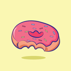 cute cartoon donut food vector design