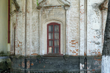 the facade of the old church 
