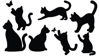cat silhouette vector