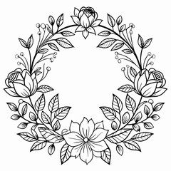 vector floral frame