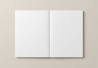 Blank open notebook pages