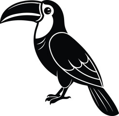 Single Toucan Bird Silhouette Icon.