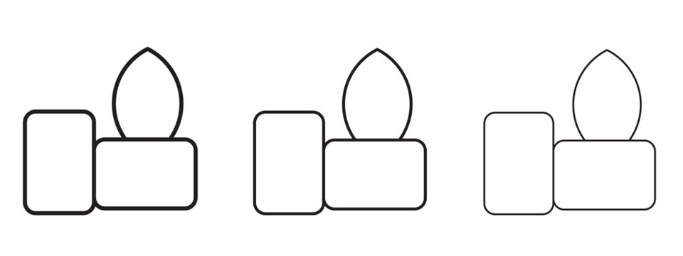 Mint gum icon thin line symbol on white background, editable stroke vector illustration