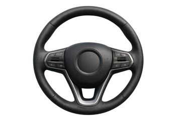 steering wheel isolated on white