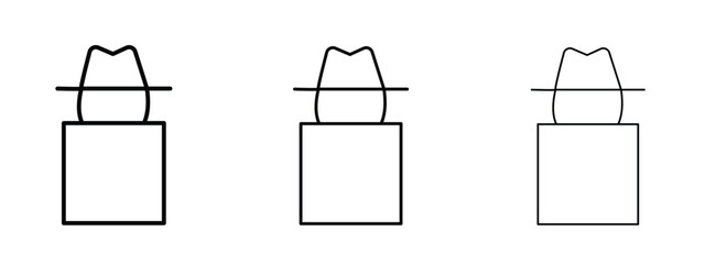 Hacker icon thin line symbol on white background, editable stroke vector illustration © Annimo